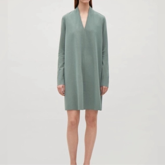 cos sage green dress Vic - Long Sleeve Mini Dress main image 1